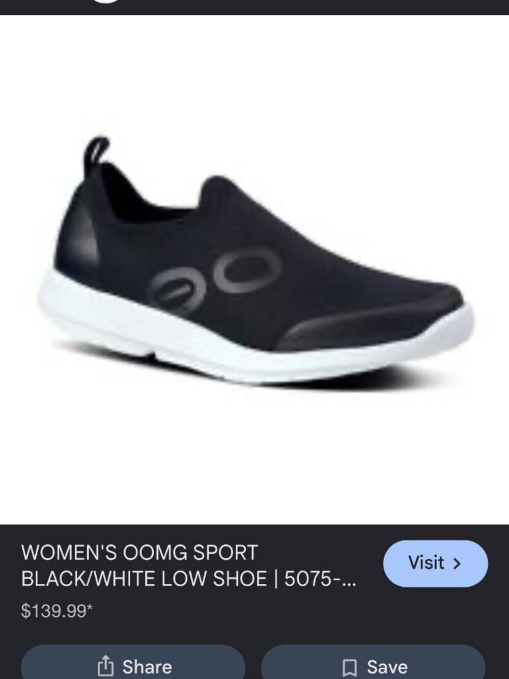 new OOFOS OOMG sport slip on shoes womens 10